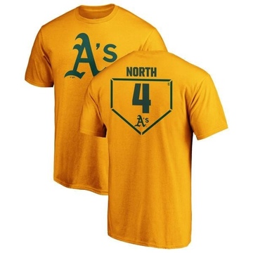 Men's Oakland Athletics Billy North ＃4 RBI T-Shirt - Gold