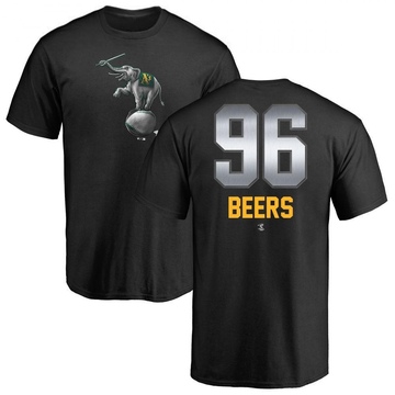 Men's Oakland Athletics Blake Beers ＃96 Midnight Mascot T-Shirt - Black