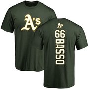 Men's Oakland Athletics Brady Basso ＃66 Backer T-Shirt - Green