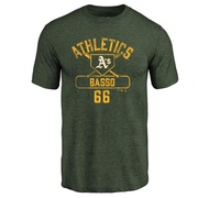 Men's Oakland Athletics Brady Basso ＃66 Base Runner T-Shirt - Green