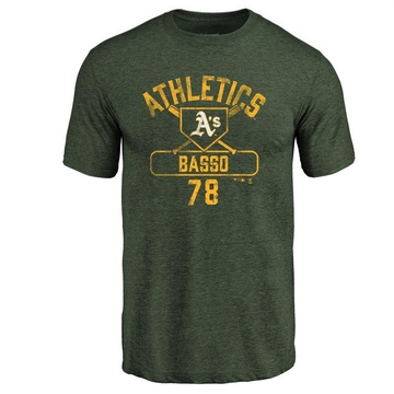 Men's Oakland Athletics Brady Basso ＃78 Base Runner T-Shirt - Green