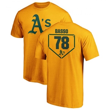 Men's Oakland Athletics Brady Basso ＃78 RBI T-Shirt - Gold