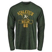 Men's Oakland Athletics Brandon Bielak ＃62 Base Runner Long Sleeve T-Shirt - Green