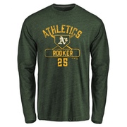 Men's Oakland Athletics Brent Rooker ＃25 Base Runner Long Sleeve T-Shirt - Green