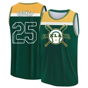 Men's Oakland Athletics Brent Rooker ＃25 Legend Baseball Tank Top - Green/Yellow