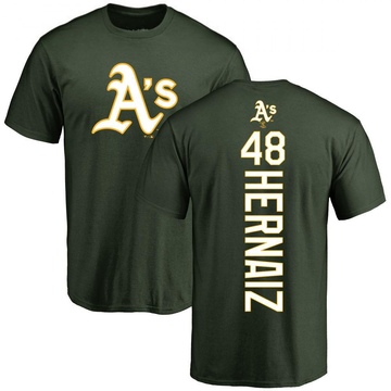 Men's Oakland Athletics Darell Hernaiz ＃48 Backer T-Shirt - Green