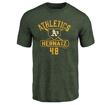 Men's Oakland Athletics Darell Hernaiz ＃48 Base Runner T-Shirt - Green