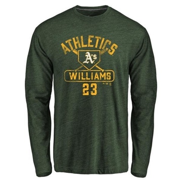 Men's Oakland Athletics Dick Williams ＃23 Base Runner Long Sleeve T-Shirt - Green