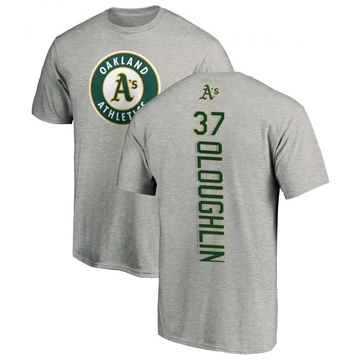 Men's Oakland Athletics Jack O'Loughlin ＃37 Backer T-Shirt Ash