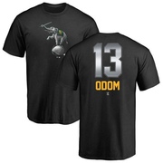 Men's Oakland Athletics John Odom ＃13 Midnight Mascot T-Shirt - Black