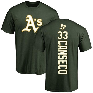 Men's Oakland Athletics Jose Canseco ＃33 Backer T-Shirt - Green