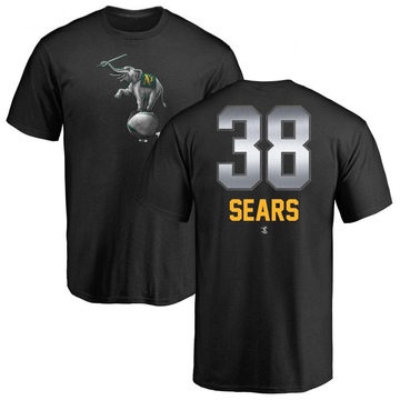 Men's Oakland Athletics JP Sears ＃38 Midnight Mascot T-Shirt - Black