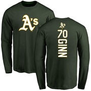 Men's Oakland Athletics J.T. Ginn ＃70 Backer Long Sleeve T-Shirt - Green