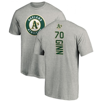 Men's Oakland Athletics J.T. Ginn ＃70 Backer T-Shirt Ash