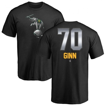 Men's Oakland Athletics J.T. Ginn ＃70 Midnight Mascot T-Shirt - Black