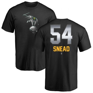 Men's Oakland Athletics Kirby Snead ＃54 Midnight Mascot T-Shirt - Black