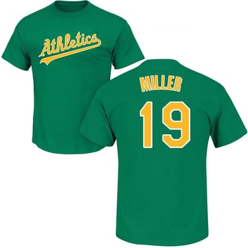 Men's Oakland Athletics Mason Miller ＃19 Roster Name & Number T-Shirt - Green