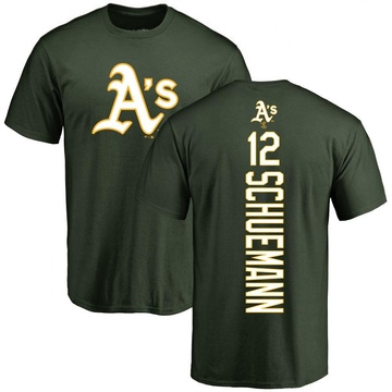 Men's Oakland Athletics Max Schuemann ＃12 Backer T-Shirt - Green