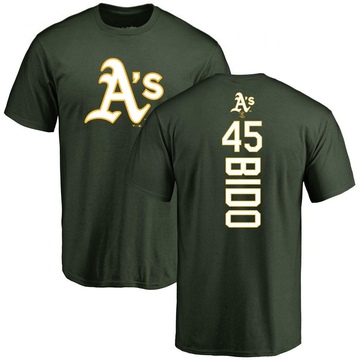 Men's Oakland Athletics Osvaldo Bido ＃45 Backer T-Shirt - Green