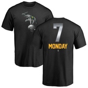 Men's Oakland Athletics Rick Monday ＃7 Midnight Mascot T-Shirt - Black