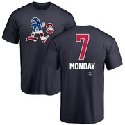 Men's Oakland Athletics Rick Monday ＃7 Name and Number Banner Wave T-Shirt - Navy