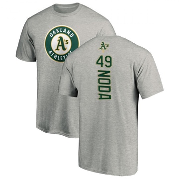 Men's Oakland Athletics Ryan Noda ＃49 Backer T-Shirt Ash