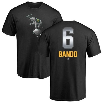 Men's Oakland Athletics Sal Bando ＃6 Midnight Mascot T-Shirt - Black