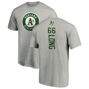 Men's Oakland Athletics Sam Long ＃66 Backer T-Shirt Ash