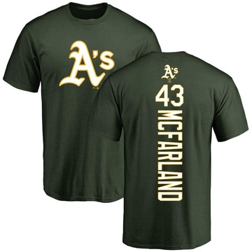 Men's Oakland Athletics T.J. McFarland ＃43 Backer T-Shirt - Green