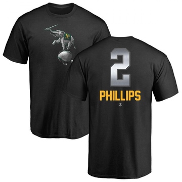 Men's Oakland Athletics Tony Phillips ＃2 Midnight Mascot T-Shirt - Black