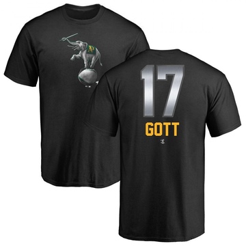 Men's Oakland Athletics Trevor Gott ＃17 Midnight Mascot T-Shirt - Black