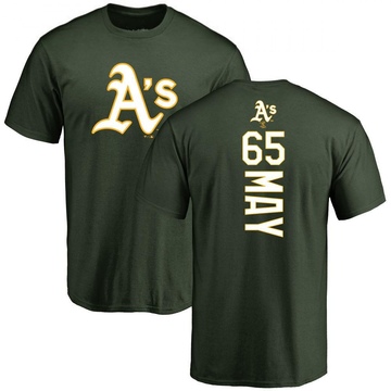 Men's Oakland Athletics Trevor May ＃65 Backer T-Shirt - Green