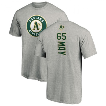 Men's Oakland Athletics Trevor May ＃65 Backer T-Shirt Ash