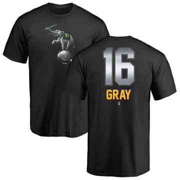 Men's Oakland Athletics Tristan Gray ＃16 Midnight Mascot T-Shirt - Black