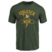 Men's Oakland Athletics Walt Weiss ＃7 Base Runner T-Shirt - Green