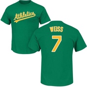 Men's Oakland Athletics Walt Weiss ＃7 Roster Name & Number T-Shirt - Green