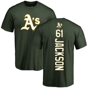 Men's Oakland Athletics Zach Jackson ＃61 Backer T-Shirt - Green