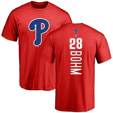 Men's Philadelphia Phillies Alec Bohm ＃28 Backer T-Shirt - Red