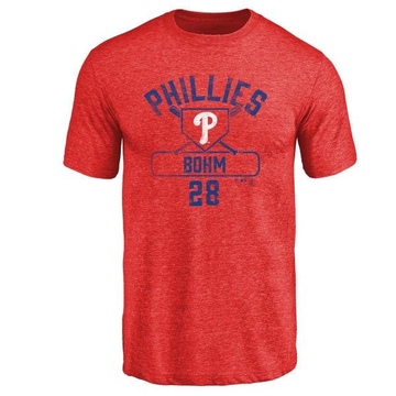 Men's Philadelphia Phillies Alec Bohm ＃28 Base Runner T-Shirt - Red