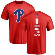 Men's Philadelphia Phillies Austin Hays ＃9 Backer T-Shirt - Red