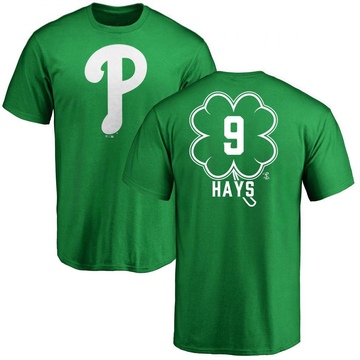 Men's Philadelphia Phillies Austin Hays ＃9 Dubliner Name & Number T-Shirt Kelly - Green