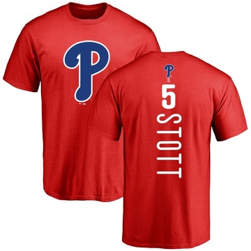 Men's Philadelphia Phillies Bryson Stott ＃5 Backer T-Shirt - Red