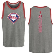 Men's Philadelphia Phillies Cal Stevenson ＃47 Backer Tank Top Ash