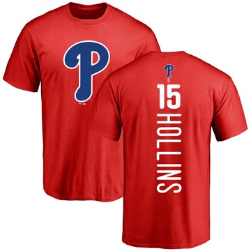 Men's Philadelphia Phillies Dave Hollins ＃15 Backer T-Shirt - Red