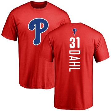 Men's Philadelphia Phillies David Dahl ＃31 Backer T-Shirt - Red