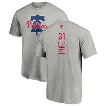 Men's Philadelphia Phillies David Dahl ＃31 Backer T-Shirt Ash