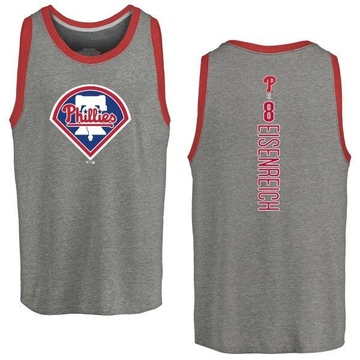 Men's Philadelphia Phillies Jim Eisenreich ＃8 Backer Tank Top Ash