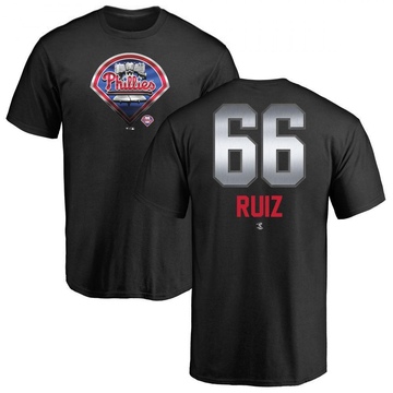 Men's Philadelphia Phillies Jose Ruiz ＃66 Midnight Mascot T-Shirt - Black