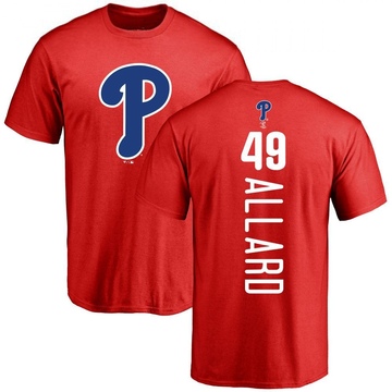 Men's Philadelphia Phillies Kolby Allard ＃49 Backer T-Shirt - Red