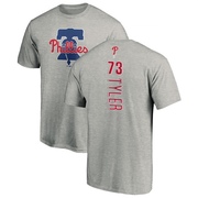 Men's Philadelphia Phillies Kyle Tyler ＃73 Backer T-Shirt Ash